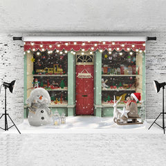 Lofaris Christmas Shop And Toys Backdrop For Party