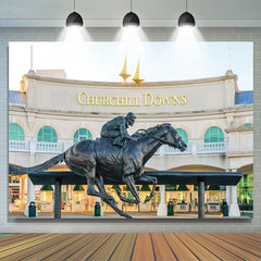 Lofaris Churchill Downs Carrera Birthday Decro Backdrop Banner