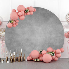 Lofaris Circle Grey Simple Happy Birthday Backdrop For Party