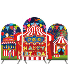 Lofaris Circus Night Theme Happy Birthday Arch Backdrop Kit