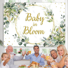 Lofaris Classic Leaves Baby In Bloom Gender Reveal Backdrop