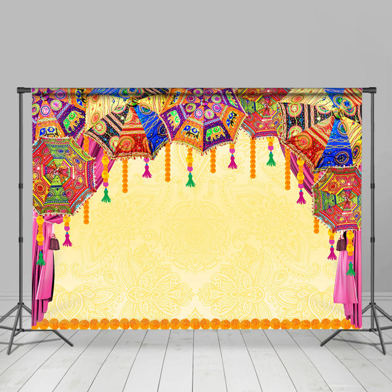 Lofaris Classical Colorful Dancing Happy Holiday Backdrop