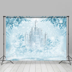 Lofaris Cold Blue Winter World With Snowflake And Castle Backdrop