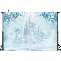 Lofaris Cold World With Snowflake And Castle Winter Backdrop