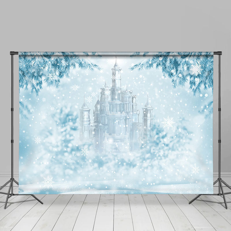 Lofaris Cold World With Snowflake And Castle Winter Backdrop