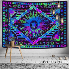 Lofaris Colour Abstract Geometric Pattern Family Wall Tapestry