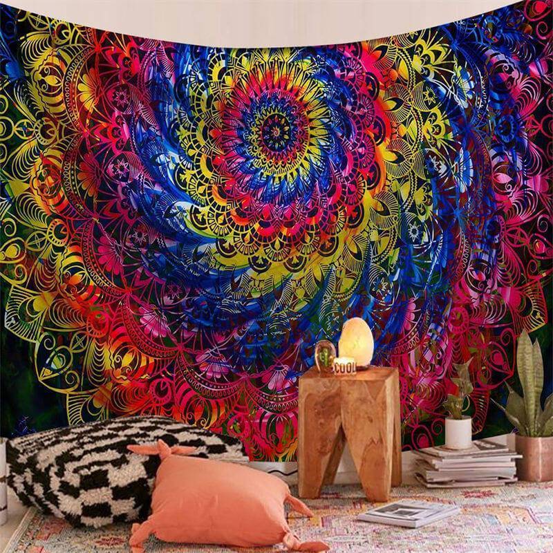 Lofaris Colour Mandala 3D Printed Still Life Wall Tapestry