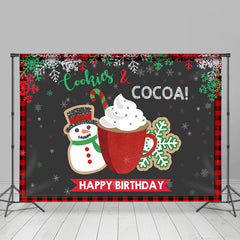 Lofaris Cookies and Cocoa! Winter Christmas Brithday Backdrop