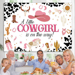 Lofaris Cowgirl Is On The Way Sweet Baby Shower Backdrop