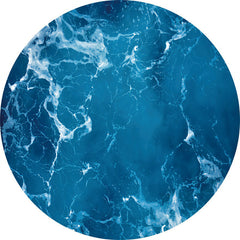 Lofaris Dark Blue Water Summer Theme Round Backdrop For Party