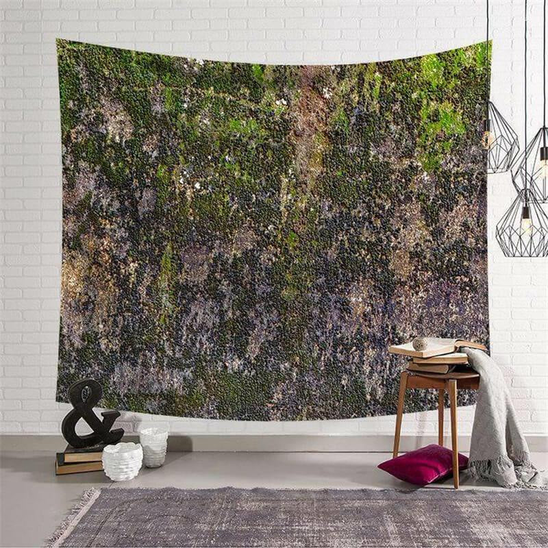 Lofaris Dark Green Grass Nature Mountain Forest Wall Tapestry