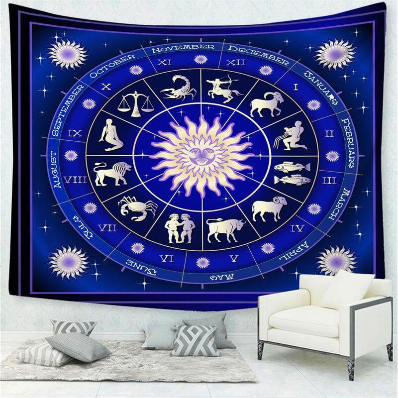 Lofaris Dark Purple Divination Pattern Art Decor Wall Tapestry