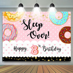 Lofaris Donut Sweet Candy Land Happy 8Th Birthday Backdrop