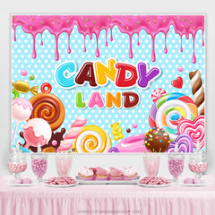 Lofaris Dots Iridescent Candy Land Party Backdrop For Girl