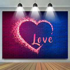 Lofaris Dreamy Heart Magic Pink Blue Happy Valetine Backdrop