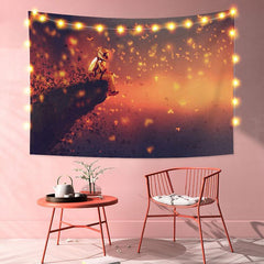 Lofaris Dusk Color Astronaut Funny Art Decor Wall Tapestry