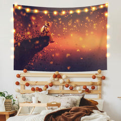 Lofaris Dusk Color Astronaut Funny Art Decor Wall Tapestry