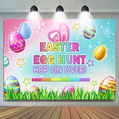 Lofaris Easter Egg Hunt Hop On Over Happy Holiday Backdrop