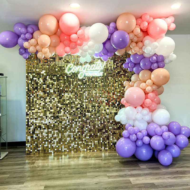 Lofaris Square Shimmer Wall Panels Sequin Backdrop For Party Decorations