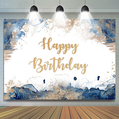 Lofaris Elegant Blue Graffiti Happy Birthday Backdrop