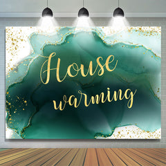 Lofaris Elegant Glitter Dark Green Housewarming Backdrop