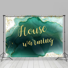 Lofaris Elegant Glitter Dark Green Housewarming Backdrop