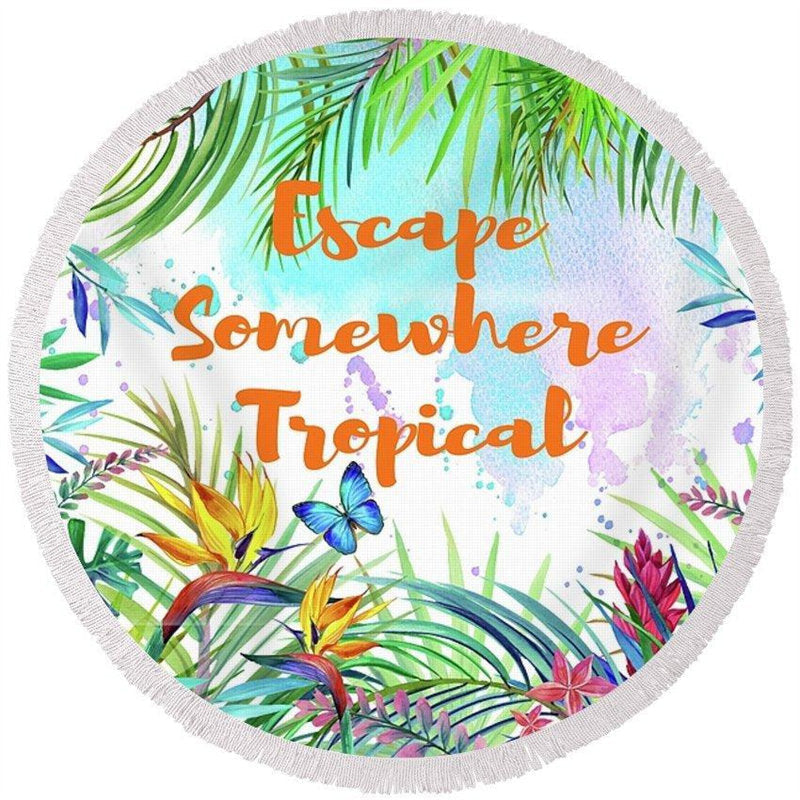 Lofaris Escape Tropical Summer Grass Circle Beach Blanket