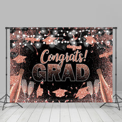 Lofaris Fallen Hats Lights Congrats Grad Party Backdrop