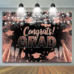 Lofaris Fallen Hats Lights Congrats Grad Party Backdrop