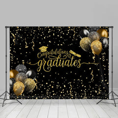 Lofaris Fallen Ribbon Balloons Happy Graduation Backdrop