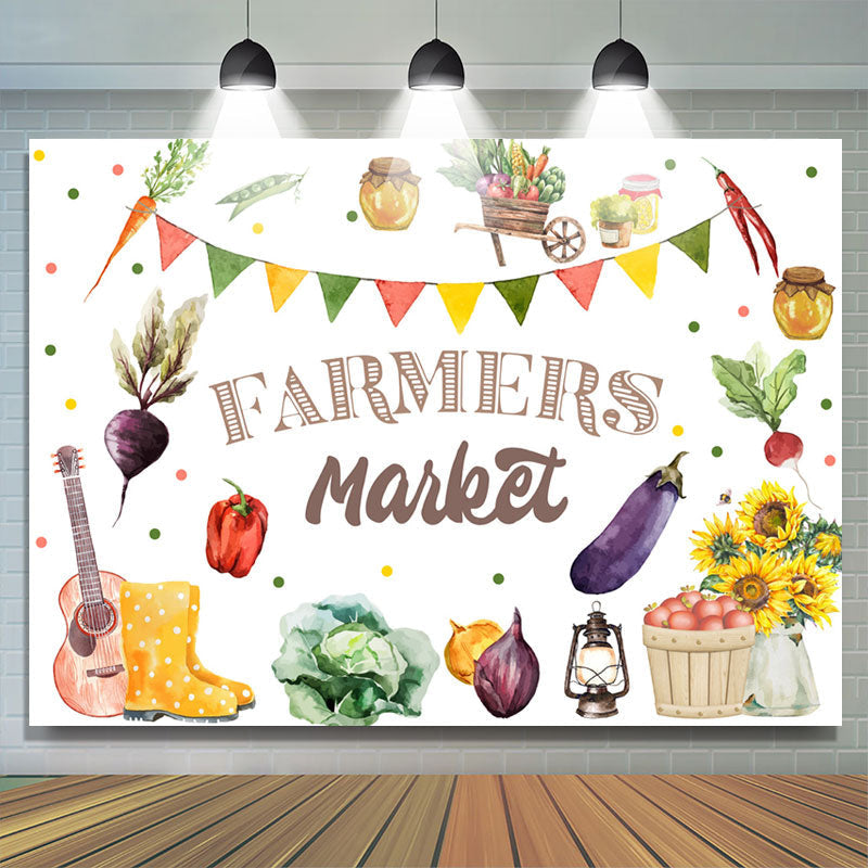 Lofaris Farmers Market Theme Cowboy Holiday Party Backdrop