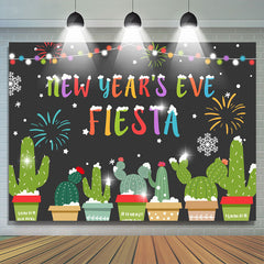 Lofaris Fiesta Snowy Theme Happy New Year Holiday Backdrop