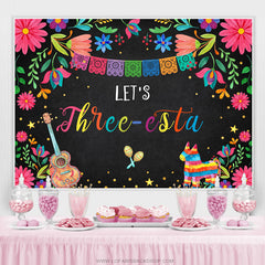 Lofaris Fiesta Theme Its Three Esta Happy Birthday Backdrop