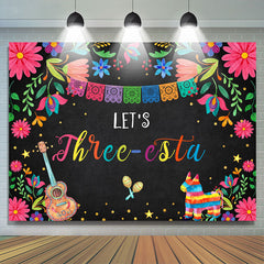 Lofaris Fiesta Theme Its Three Esta Happy Birthday Backdrop