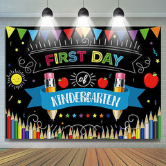 Lofaris First Day Kindergarten Black Back To School Backdrop