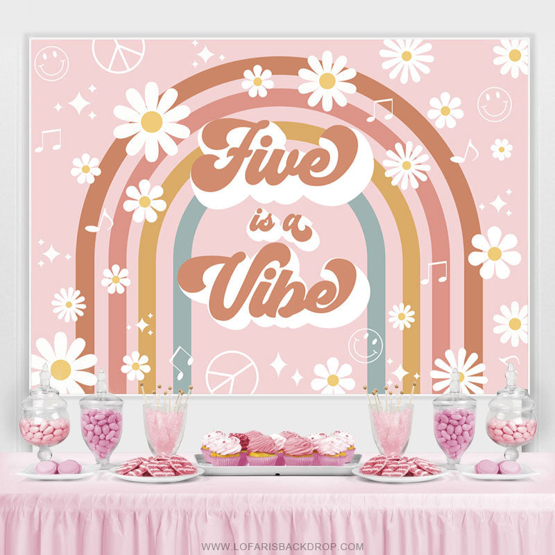 https://www.lofarisbackdrop.com/cdn/shop/products/five-is-a-vibe-rainbow-floral-5th-birthday-backdrop-custom-made-free-shipping-843.jpg?v=1677813757