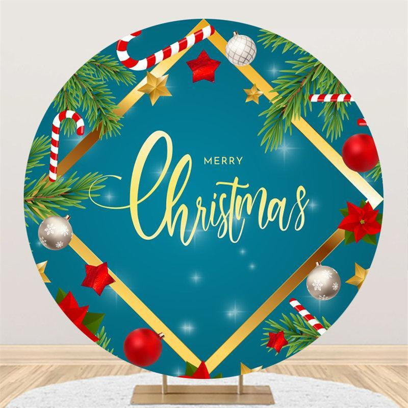 Lofaris Five Pointed Star Tree Circle Merry Chrismas Backdrop