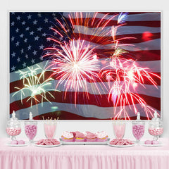 Lofaris Flag Of The US Bright Happy Birthday Party Backdrop