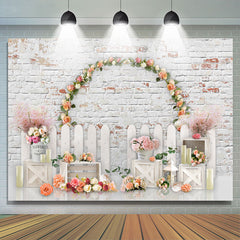 Lofaris Floral Arch On The Wall Happy Valentine Backdrop