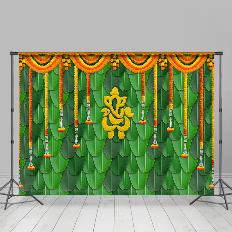 Lofaris Floral Curtain Leaf Classic Dance Party Backdrop