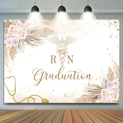 Lofaris Floral Elegant Nurse Graduation Party Backdrop