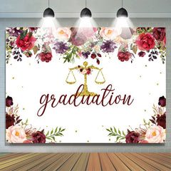 Lofaris Floral Glitter Scale Graduation Party Backdrop