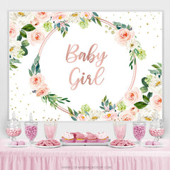 Lofaris Floral Rose Gold Lovely Spring Baby Shower Backdrop