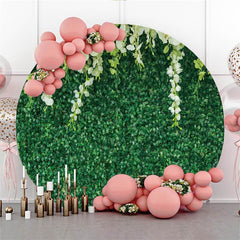 Lofaris Green Leaves Round Backdrop Cover for Photography