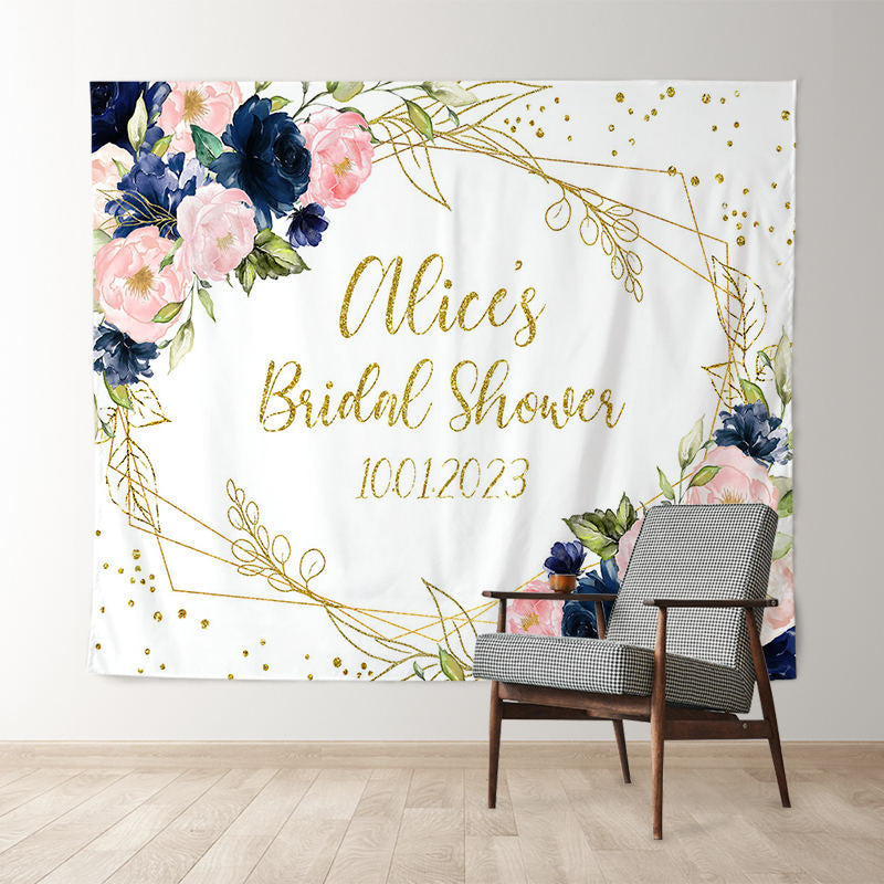 Lofaris Flowers And Leaves Adorable Bridal Shower Backdrop