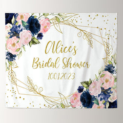 Lofaris Flowers And Leaves Adorable Bridal Shower Backdrop