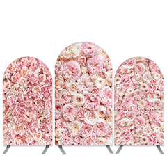 Lofaris Flowers Theme Pink Arch Backdrop Kit for Birthday