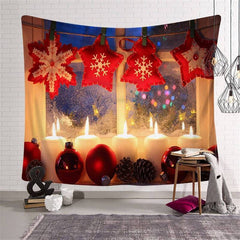 Lofaris Fog Window Pendants Christmas Landscape Wall Tapestry