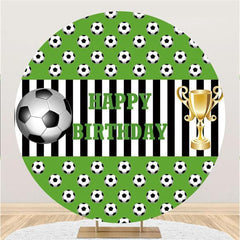 Lofaris Football And Reward Circle Happy Birthday Backdrop