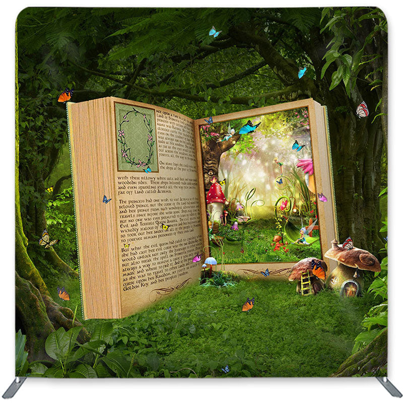 Lofaris Forest Magic Book Double-Sided Backdrop for Birthday